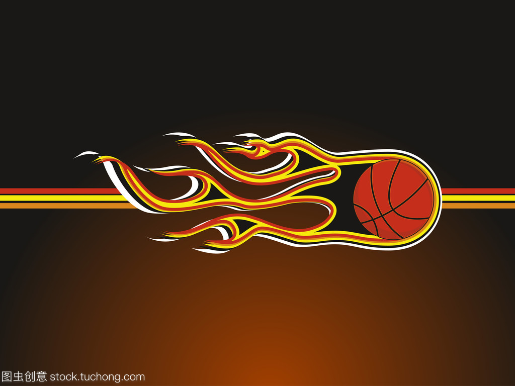 與火熱籃球背景