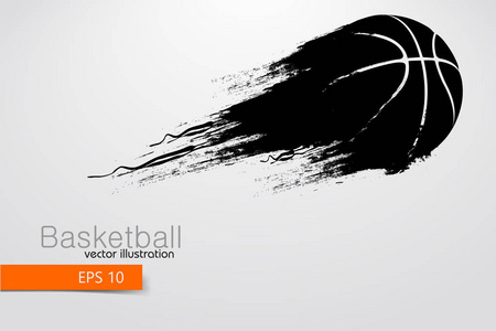 籃球球的輪廓。矢量圖