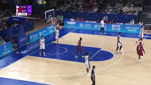 杭州亞運會男子籃球1 4決賽資格賽 菲律賓vs卡塔爾 第二節